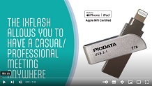 The iXflash has the ability to give presentations anywhere and film video with little memory