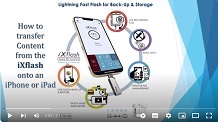 How to easily transfer images, videos, music and data files from an iXflash onto an iPhone or iPad